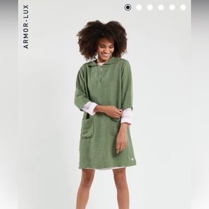 NWT Armor Lux Heritage tunic dress - linen, French import sailor collar nautical